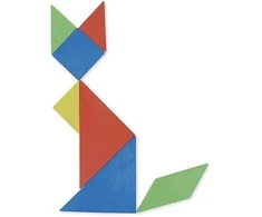 Dėlionė TimeTEX Plastikinis tangram rinkinys dėžutėje, 28 vnt. (TT93870)