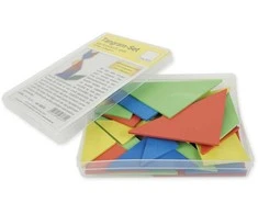 Dėlionė TimeTEX Plastikinis tangram rinkinys dėžutėje, 28 vnt. (TT93870)