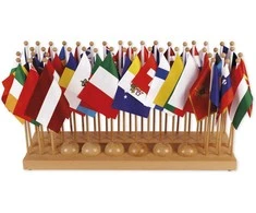Dėlionė TimeTEX Stovas su Europos Šalių vėliavomis "Montessori Premium" (TT94730)