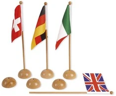 Dėlionė TimeTEX Stovas su Europos Šalių vėliavomis "Montessori Premium" (TT94730)
