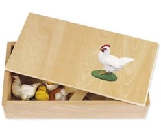 Dėlionė TimeTEX Vištos Gyvenimo ciklas, medinėje dėžutėje, Vokiška versija "Montessori Premium" (TT94753)