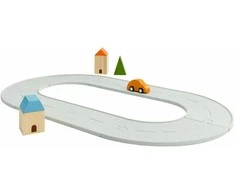 PlanToys mažas guminių Kelių &amp; Bėgių rinkinys (6300)