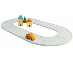 PlanToys mažas guminių Kelių &amp; Bėgių rinkinys (6300)