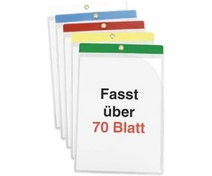 TimeTEX A4 Plus įmaučių (kišenių) su spalvotomis juostelėmis rinkinys, 5 vnt. (TT64340)
