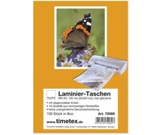 TimeTEX Laminavimo vokai A3 2x125 mic, blizgus paviršius, 100 vnt. (TT70089)