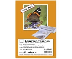 TimeTEX Laminavimo vokai A3 2x80 mic, matinis paviršius, 100 vnt. (TT70107)