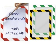 TimeTEX Magnetinių įmaučių A4 (kišenių) su Signaliniais rėmeliais rinkinys, 3 vnt. (TT64341)