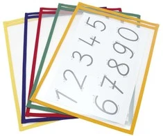 TimeTEX Mokymosi ir susidėjimo A5+ įmautės su spalvotais kraštais, 10 vnt. (TT64336)