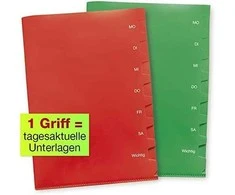 TimeTEX Savaitinė A4 įmautė su 7 skyreliais, 2 vnt. (TT64334)