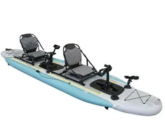 Dvivietė pripučiama minama baidarė AMBER I-Cruiser II, FLAP pedal, 42 x 100 x 20 cm, Urban Sky, Dropstich PVC