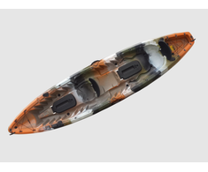 Orange Dvivietė Sit-On-Top baidarė AMBER TWAIN, 370 x 89 x 43 cm, 30 kg, HDPE, Oranžinis Jungle Camo