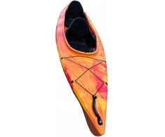 Dvivietė turistinė baidarė AMBER JOLLY DELUXE, 395 x 84 x 34 cm, 39 kg, HDPE, Geltona Oranžinė