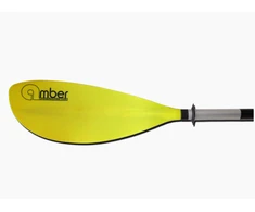 Irklas baidarei AMBER K-1, 225 cm, 60 laipsn., Asymmetric, Fixed shaft, PP/Dural, Geltona