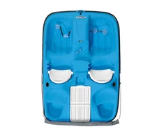 Vandens dviratis PELICAN MONACO DLX ANGLER, 229 x 159 cm, 50 kg, 2 suaugę + 2 maži vaikai, RAM-X, HDPE, Pagaminta Kanadoje, Mėlynas