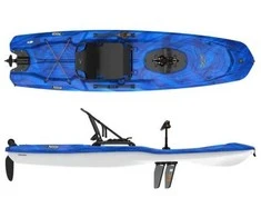 Vienvietė minama baidarė PELICAN GETAWAY 110 HDII PEDAL, 319 x 84 x 29 cm, Made in Canada