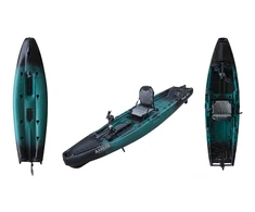 Vienvietė minama žvejybinė baidarė AMBER TROUT 10.5, PROP pedal, 320 x 85 x37 cm, Juodas Teal, HDPE