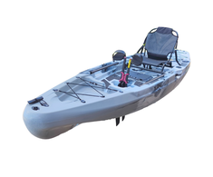 Vienvietė modulinė žvejybinė baidarė AMBER KORA 10.8, Flap pedal, 330 x 88 x 31 cm, Winter Camo, HDPE (Nemokamas pristatymas)