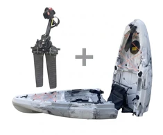 Vienvietė modulinė žvejybinė baidarė AMBER KORA 10.8, Flap pedal, 330 x 88 x 31 cm, Winter Camo, HDPE (Nemokamas pristatymas)