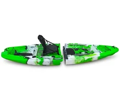 Vienvietė modulinė žvejybinė baidarė AMBER KORA 10.8, Flap pedal, 330 x 88 x 31 cm, Lime/Baltas, HDPE (Nemokamas pristatymas)