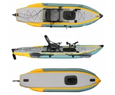 Vienvietė pripučiama minama baidarė AMBER I-Cruiser I, FLAP pedal, 360 x 100 x 20 cm, Urban Sunrise, Dropstich PVC
