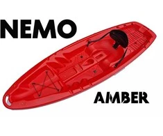 Vienvietė SIT-ON-TOP baidarė AMBER NEMO, 255 x 75 x 26 cm, Raudona, iki 110 kg