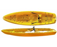 Vienvietė SIT-ON-TOP baidarė AMBER NEMO, 255 x 75 x 26 cm, Geltona, iki 110 kg