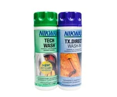 Komplektas Nikwax skalbiklis ir impregnavimo priemonė (TECH WASH 300ml + TX.DIRECT WASH-IN 300ml)