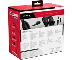 HyperX Cloud III S Belaidės Juodas (Juodos) Belaidės Žaidimų Ausinės