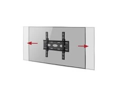 Laikiklis B-TECH BT8441 - Tvirtinimo komplektas (sienos plokštė, 2 x sąsajos laikikliai) - LCD ekranui (žemo profilio) - juodas - ekrano dydis: iki 55"