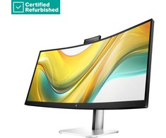 Hewlett Packard (HP) RENEW GOLD HP 534pm Series 5 Pro Curved Conferencing Monitorius - 34" 3440x1440 WQHD 400-nit 100Hz AG, Curved, VA, USB-C(100W)/USB-C(15W)/HDMI/DisplayPort, 3x USB-A, speakers, 5MP webcam, RJ-45 LAN, height adjustable/tilt/swivel, 1 metai (Atnaujinta)
