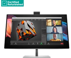 Hewlett Packard (HP) RENEW Sidabrinis HP 727pm Series 7 Pro 4K Conferencing Monitorius - 27" 3840x2160 UHD 400-nit 60Hz AG, IPS Juodas HDR 400, USB-C(100W/15W)/HDMI/DP Daisy-Chain, 5x USB-A, speakers, 5MP webcam, RJ-45 LAN, height adjustable/tilt/swivel/pivot, 1 metai