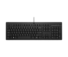 HP 125 G2 Klaviatūra su USB jungtimi su laidu, Sanitizable, Copilot Key - Juodas - US ENG
