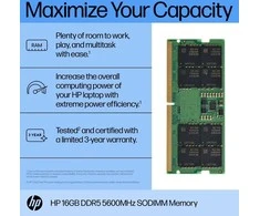 HP 16 GB 5600 MHz DDR5 SODIMM RAM atmintis, skirta HP nešiojamiesiems kompiuteriams / suderinama su G11
