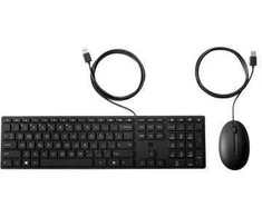 HP 320MK USB su laidu Pelė Klaviatūra Combo, spill resistant – Juodas - US ENG