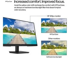 HP 324pv serijos 3 Pro FHD monitorius – 24 colių 1920x1080 FHD 250 nitų 100 Hz AG, VA, HDMI/VGA, pakreipimas, 3 metimai (pakeičia P24v)