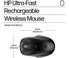 HP 515 Super Capacitor Belaidė pelė - Multi-Device, Dual-Mode, Ultra-Fast Rechargeable, Multi Surface, 4000 dpi – Juodas