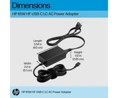 HP 65W USB-C AC LC maitinimo adapteris, nešiojamojo kompiuterio įkroviklis, be halogenų