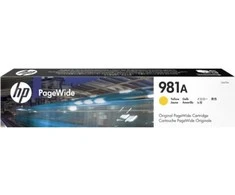 Hewlett Packard (HP) HP 981A Geltona Original PageWide kasetė (6 000 puslapių)