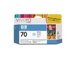 Hewlett Packard (HP) HP nr.70 Rašalo krepšelis. Šviesiai žalsvai mėlyna su Vivera rašalu (130 ml)
