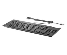 HP Slim v2 Klaviatūra su USB jungtimi su laidu - Smartcard - Juodas - US/RUS