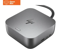 HP Thunderbolt 4 Ultra Dock - OPENBOX - G6 280W w/Combo Cable - 5x USB-A, 2x USB-C, 1x USB-C Thunderbolt 4, 2x DisplayPort, 1x HDMI, 1x RJ-45, Meteor Sidabrinis, 3 metai (Pažeista pakuotė)