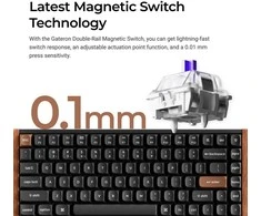 Keychron K2 HE SE - US išdėstymas - Gateron Magnetic Nebula - Carbon Juodas Belaidė klaviatūra