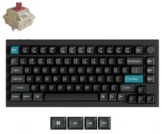 Keychron Q1 Ultra - US išdėstymas - Silk POM Raudona - Juodas Belaidė klaviatūra