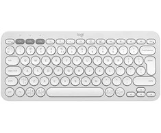 Belaidė klaviatūra Logitech PEBBLE KEYS 2 K380S, Baltos spalvos, Išdėstymas: US tarptautinis (Qwerty)