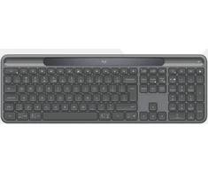 Logitech Signature Slim Solar+ K980 verslui Belaidė klaviatūra, RF+Bluetooth, US Int, Graphite