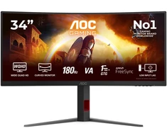 Monitorius AOC G4 CU34G4/69, 86.4 cm (34"), 3440 x 1440 pikselių, 1 ms, Juodas, Raudona