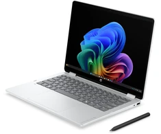 Nešiojamas kompiuteris HP OmniBook 5 Flip NG AI 14-km0001nnx - Ultra 7 355, 32GB LPDDR5X 7467 on-board, 512GB , Touch/14.0 2K (1920x1200) OLED, Glacier Sidabrinis DF+ AI logo - 5MP IR TNR, Not Included 65W AC Adapteris, Win 11 Home, 1 metai