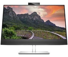 Hewlett Packard (HP) RENEW GOLD HP E27m G4 QHD Conferencing Monitorius - 27" 2560x1440 QHD 300-nit 75Hz AG, IPS, USB-C(65W)/HDMI/DP Daisy-Chain, 4x USB-A, speakers, 5MP IR cam, RJ-45 LAN, height adjustable/tilt/swivel/pivot, 1 metai (Atnaujinta)