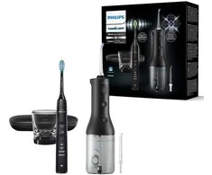 Burnos irigatorius ir dantų šepetėlis Philips Sonicare Cordless Power Flosser „DiamondClean 9000“  HX3886/43