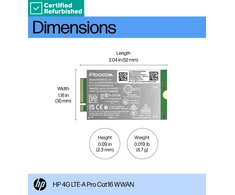 Hewlett Packard (HP) RENEW GOLD HP 4G LTE Modem m.2 WWAN Cat 16 L860-GL-16 Mobile Broadband Cellular (compatible with WWAN-ready EliteBook 630 640 645 660 830 840 860 1040 G11, x360 G11, ProBook 440 460 465 G11, ZBook Firefly Fury Power 14 16 G11 G11A) (Atnaujinta)